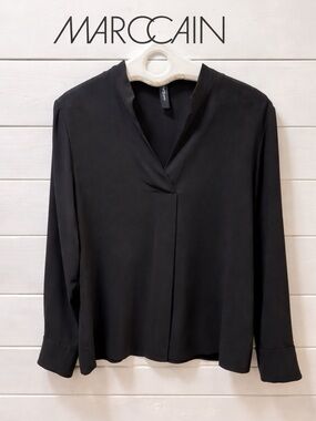 MARC CAIN Black Long Sleeve Blouse – Size L/XL (Estimated)